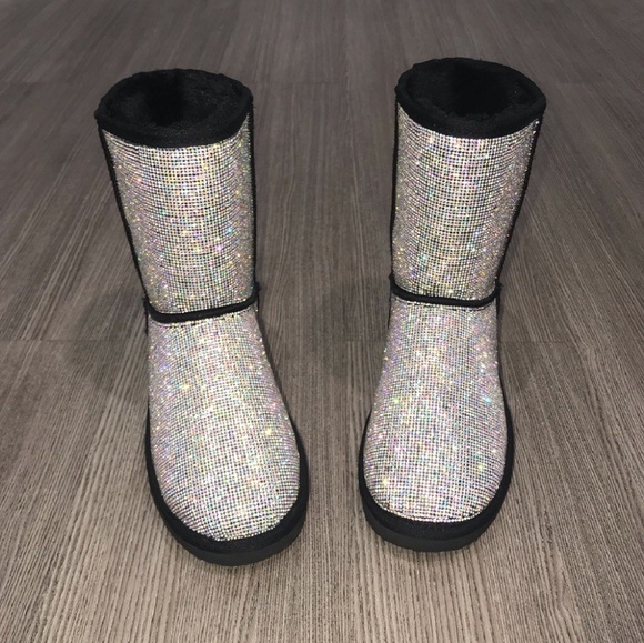 LIMITED💎Blk Sparkling Swarovski Plush Lining Boot - Picture 5 of 8